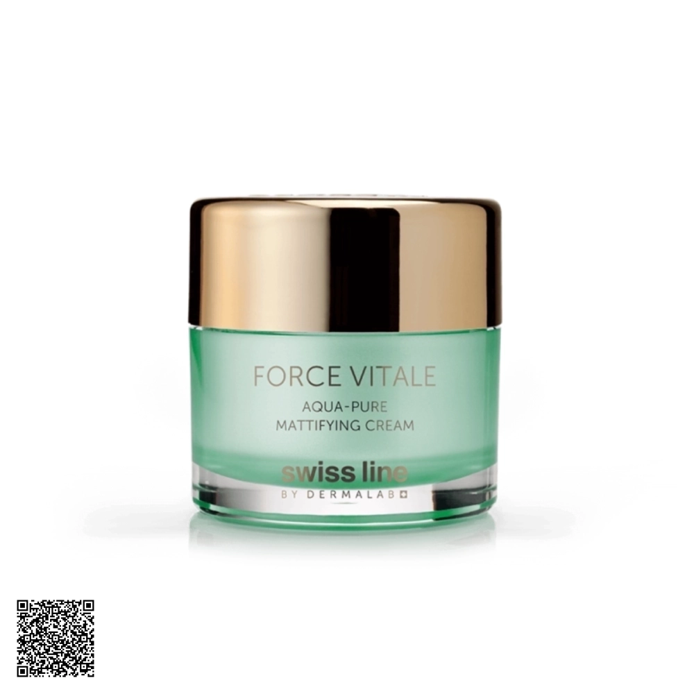 Kem Kiềm Dầu, Phục Hồi Da Tổn Thương Swissline Force Vitale Aqua-Pure Mattifying Cream Từ Thuỵ Sĩ 50ml