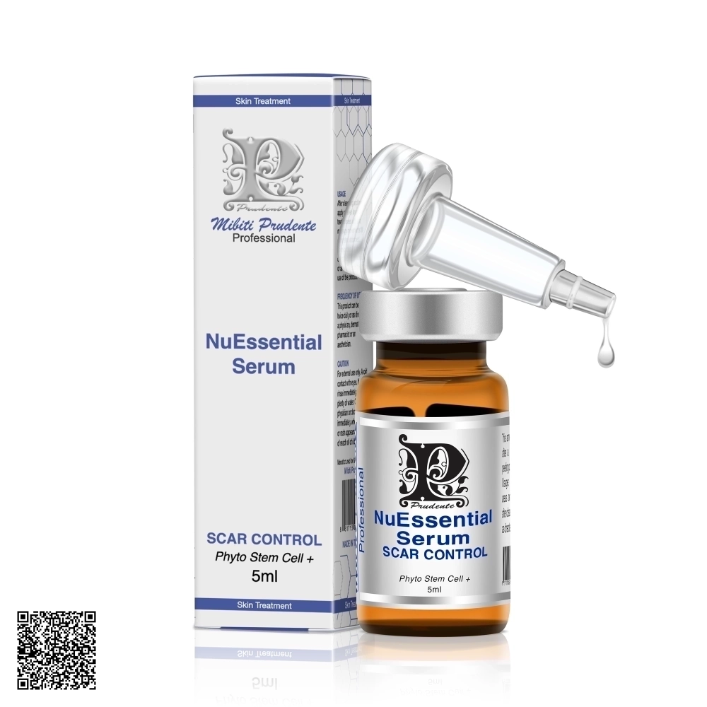 Tinh Chất Giảm Sẹo Lõm Nuwhite Mibiti Prudente Nuessential Serum Scar Control Phyto Stem Cell + Từ Mỹ 5ml