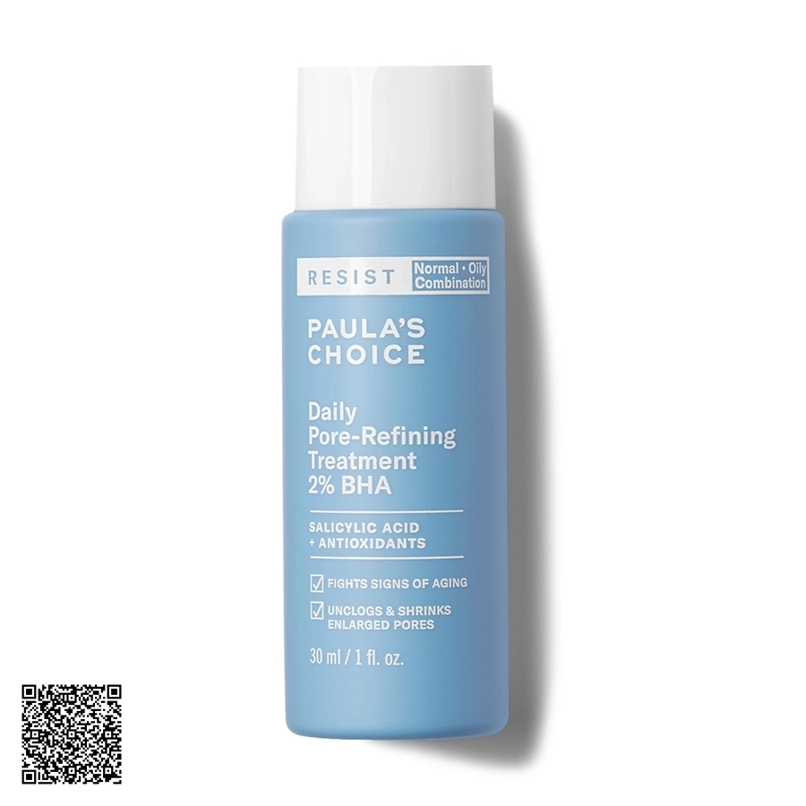 Tinh Chất Tẩy Tế Bào Chết Se Khít Lỗ Chân Lông Paula’s Choice Resist Daily Pore-Refining Treatment With 2% BHA Từ Mỹ 30ml