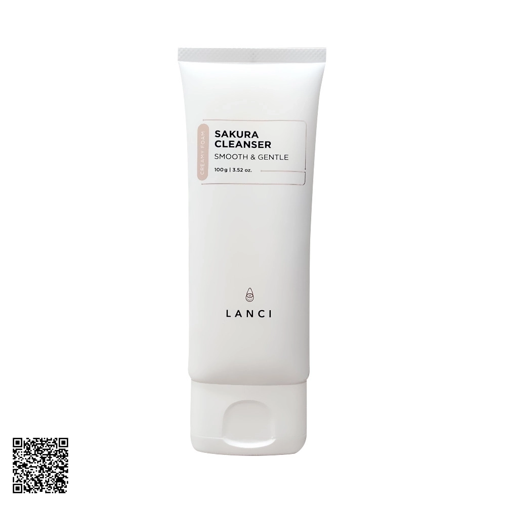 Sữa Rửa Mặt Dịu Nhẹ Lanci Sakura Cleanser Từ Hàn Quốc 100g