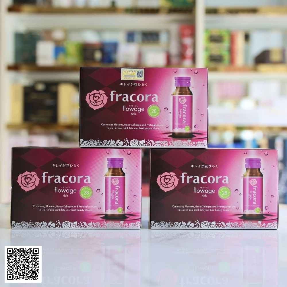 Liệu Trình Nước Uống Collagen Fracora Flowage Rich Từ Nhật Bản