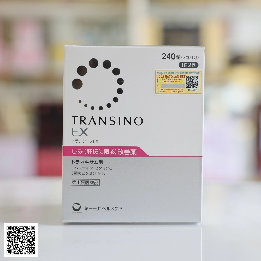 Viên Uống Transino Whitening EX 240 Viên Trắng Da Mờ Nám Nhật Bản 240 Viên Mẫu Mới