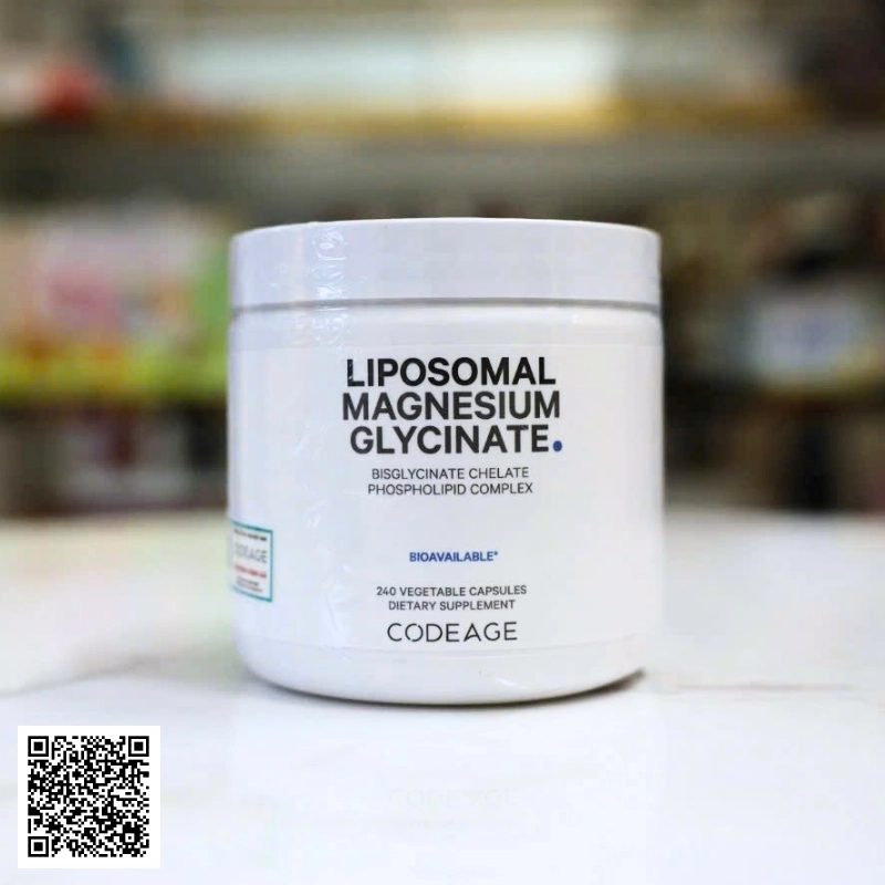Viên bổ sung Magie CodeAge Liposomal Magnesium Glycinate Từ Mỹ 240 Viên