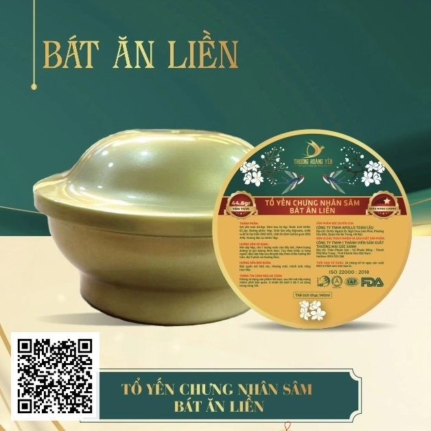 Tổ Yến Chưng Nhân Sâm - Bát Ăn Liền