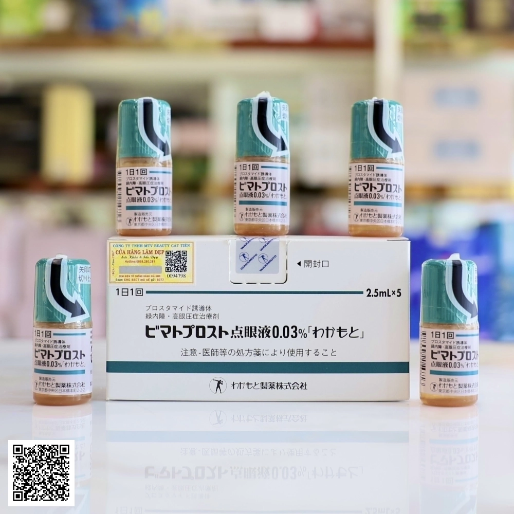 Serum Dưỡng Dài Mi Và Chân Mày Bimatoprost 0.03% Của Nhật Bản (5 Lọ x 2.5ml)