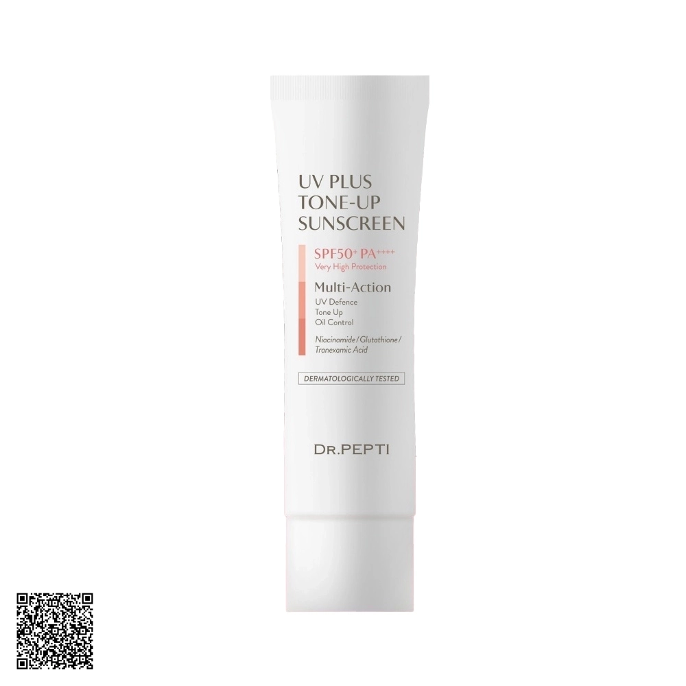 Kem Chống Nắng Nâng Tone, Kiềm Dầu Dr.Pepti UV Plus Tone-Up Sunscreen SPF50+ PA++++ Từ Hàn Quốc 50ml
