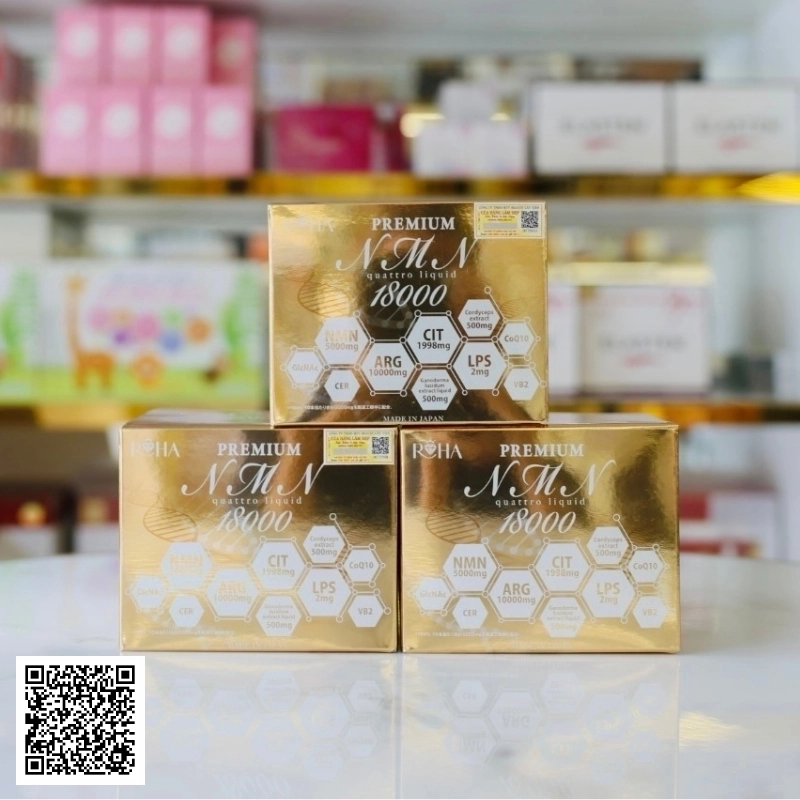 Liệu Trình Nước Uống Trẻ Hoá Da NMN Quattro Liquid 18000 Premium 30 Lọ