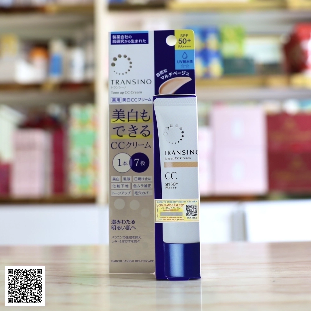 Kem Chống Nắng Nâng Tông Transino Tone Up CC Cream SPF50+ PA++++ Từ Nhật Bản 30g
