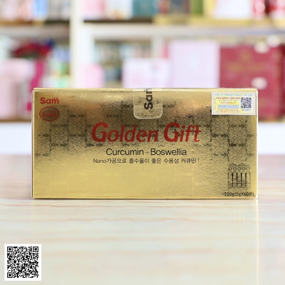 Tinh Nghệ Nano Sam Golden Gift Curcumin Boswellia Từ Hàn Quốc 60 Tép