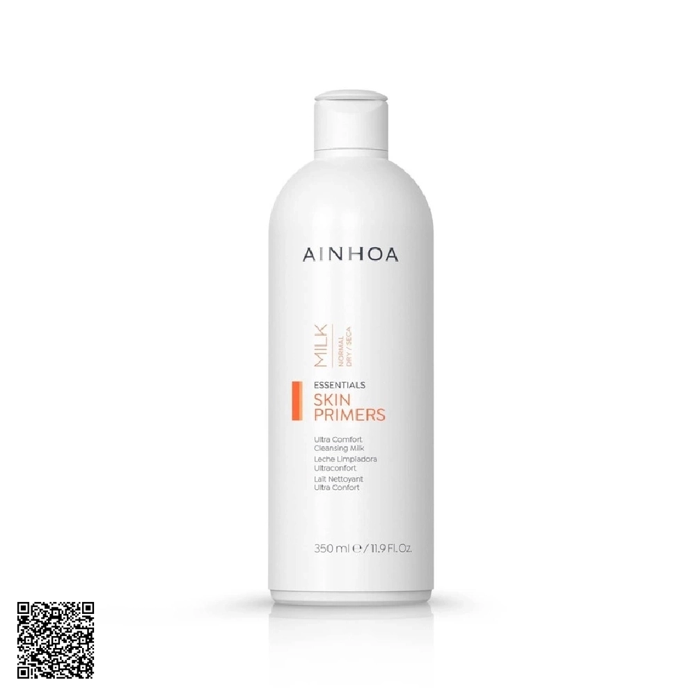 Sữa Rửa Mặt Ainhoa Skin Primers Ultra Comfort Cleansing Milk Từ Tây Ban Nha 350ml