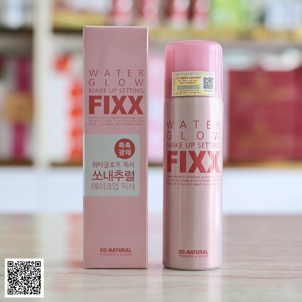 Xịt Dưỡng Nền So.Natural Water Glow Make Up Setting Fixx Từ Hàn Quốc 75ml