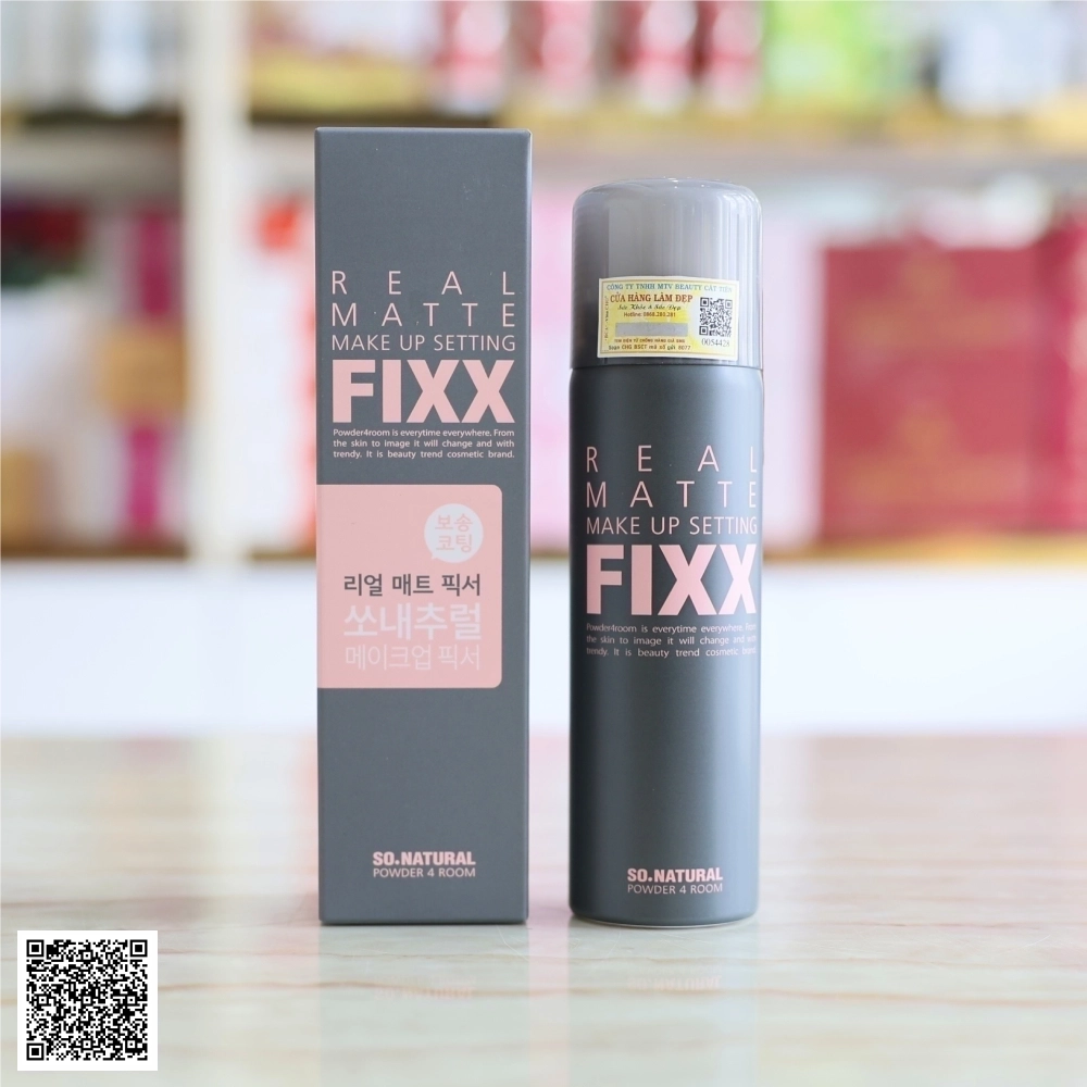 Xịt Dưỡng Nền So.Natural Real Matte Make Up Setting Fixx Kiềm Dầu, Giữ Lớp Trang Điểm Từ Hàn Quốc 75ml