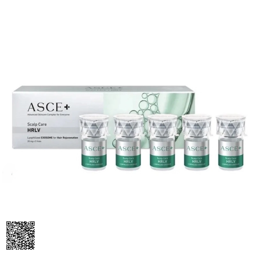 Bộ Giải Pháp Exosome Chăm Sóc Chuyên Nghiệp Cho Tóc & Da Đầu ExoCoBio ASCE Plus HRLV 5 Sets