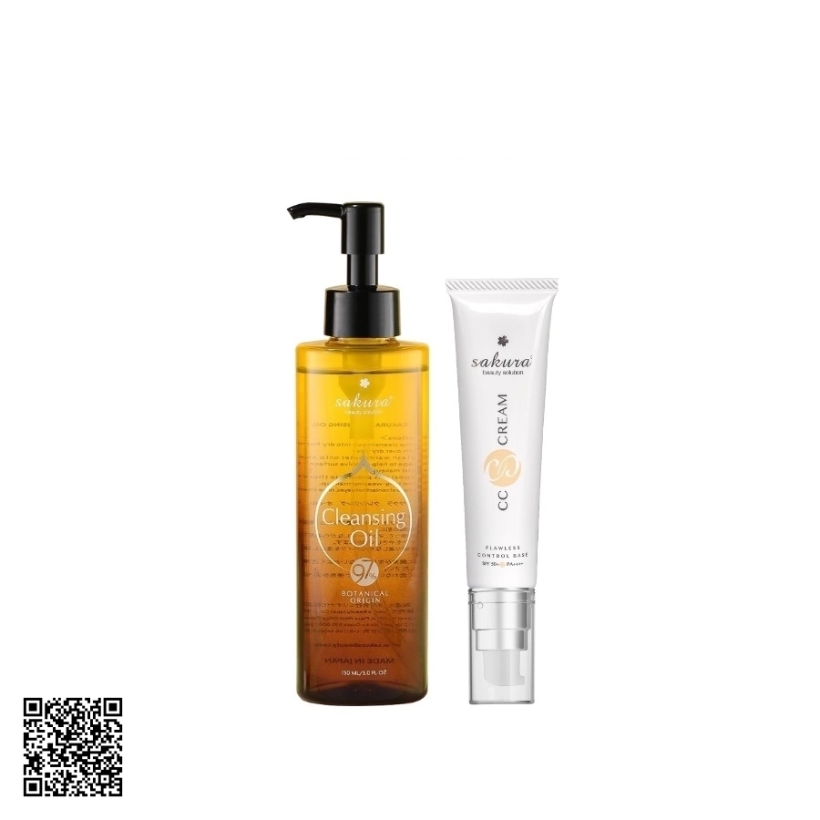 Combo Dầu tẩy trang & CC Cream Từ Nhât Bản 2 Món