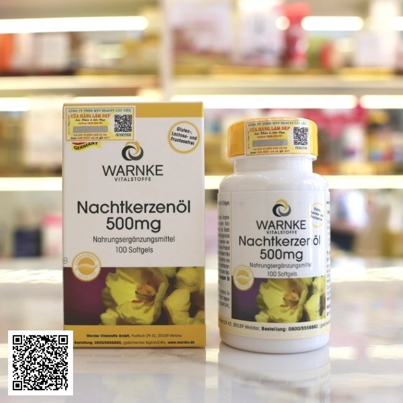Tinh Dầu Hoa Anh Thảo Warnke Nachtkerzenol 500mg Của Đức 100 viên