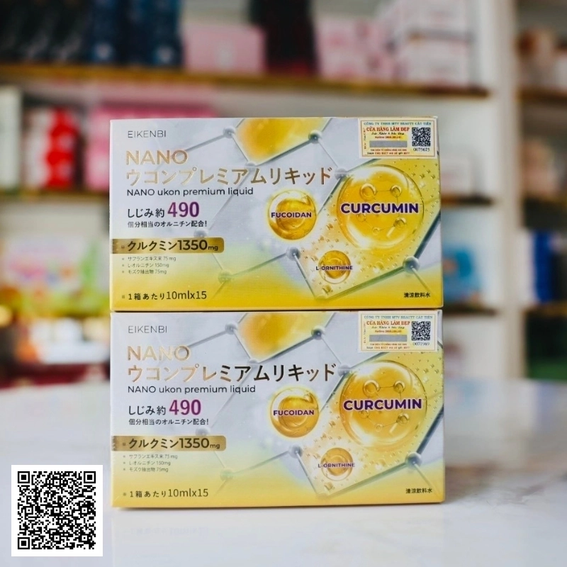 Liệu Trình Tinh Nghệ Curcumin Eikenbi Nano Ukon Premium Liquid Từ Nhật Bản 1 Tháng