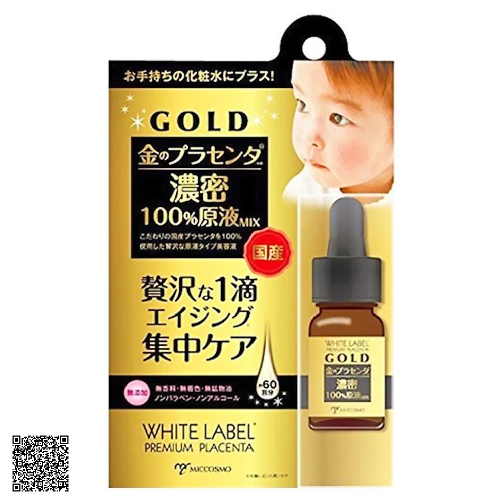 Serum Miccosmo White Label Premium Placenta Gold Essence Dưỡng Trắng Sáng 10ml Từ Nhật Bản