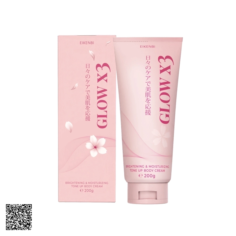 Kem Dưỡng Trắng Nâng Tone Body Glow X3 Eikenbi từ Nhật Bản 200g