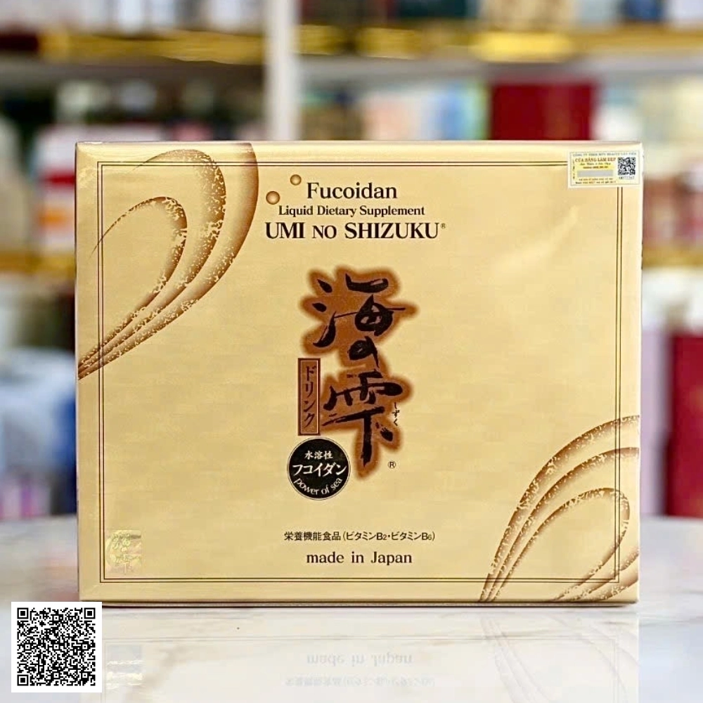 Nước Uống Bảo Vệ Sức Khỏe Fucoidan Liquid Dietary Supplement UMI NO SHIZUKU Nhật Bản Hộp 30 Chai 50ml