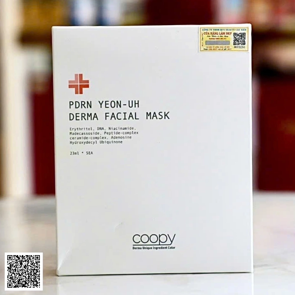 Mặt Nạ Phục Hồi Da Coopy PDRN Yeon-Uh Derma Facial Mask Hàn Quốc Hộp 5 Miếng
