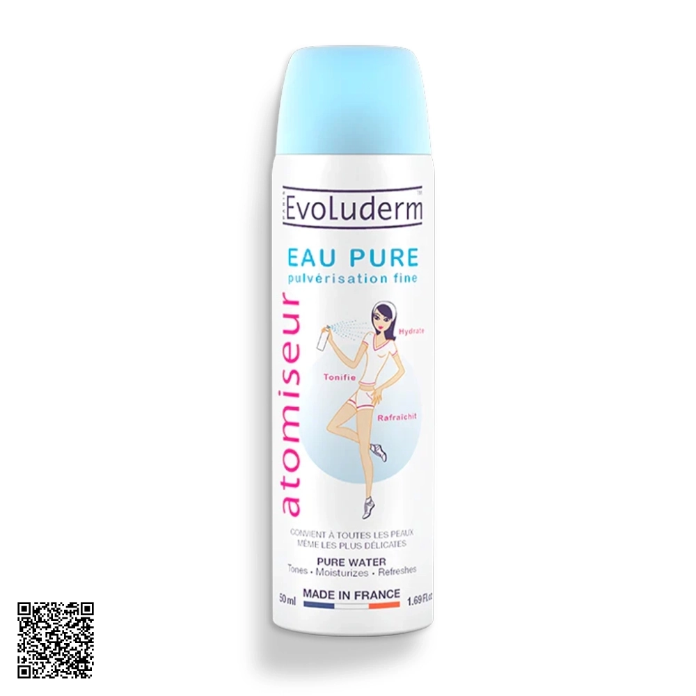 Xịt Khoáng Evoluderm Cấp Nước & Làm Dịu Da 50ml từ Pháp