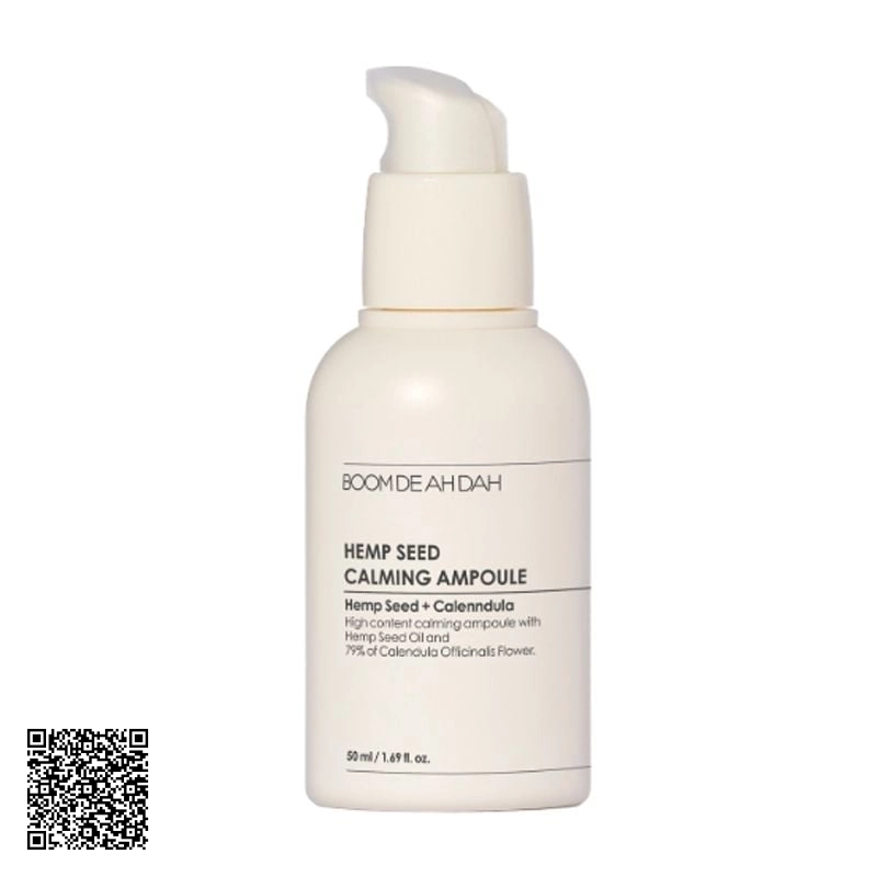 Tinh Chất BOOM DE AH DAH Hemp Seed Calming Ampoule Làm Dịu, Phục Hồi Da 50ml Từ Hàn Quốc
