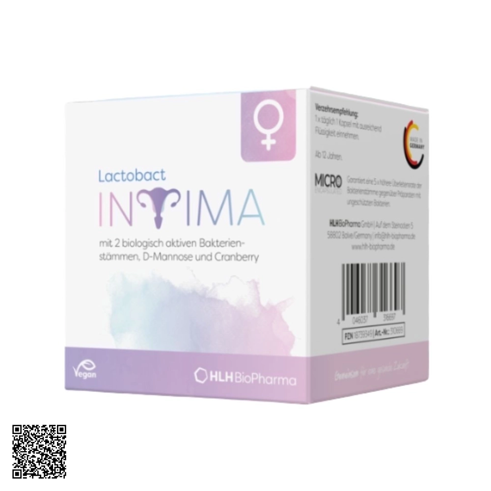 Viên Uống Lactobact Intima Cân Bằng Hệ Vi Sinh Vùng Kín Hộp 30 Viên Từ Đức
