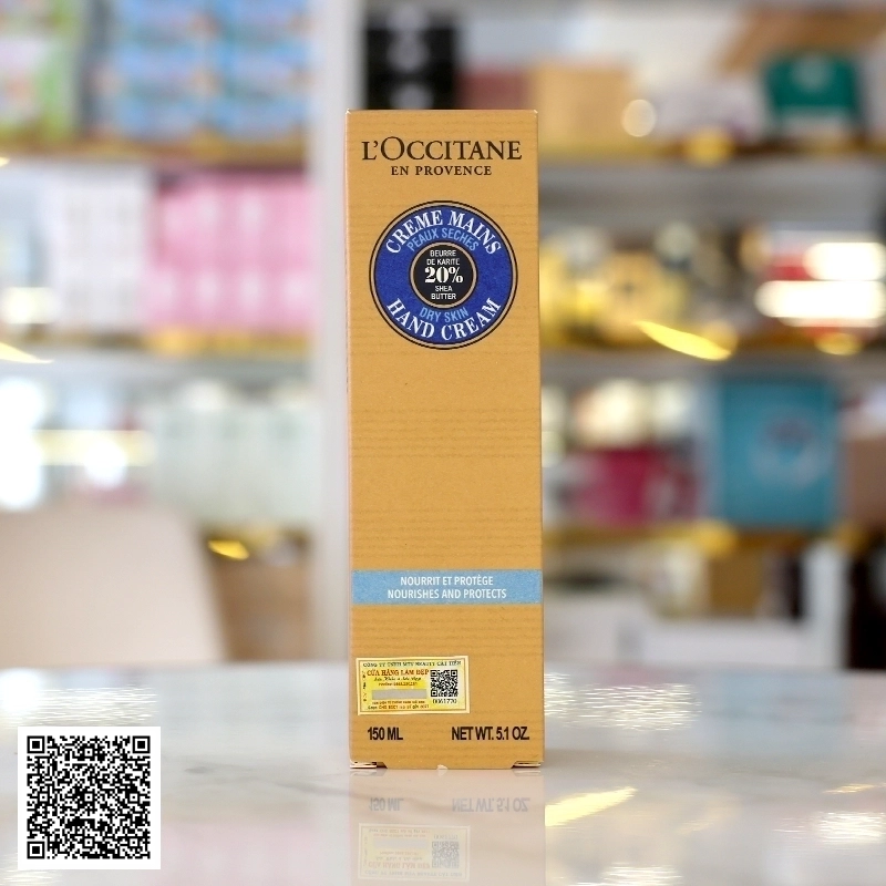 Kem Bơ Đậu Mỡ LOccitane 20% Shea Butter Hand Cream Dưỡng Da Tay Giúp Dưỡng Ẩm, Mềm Mịn 150ml từ Pháp