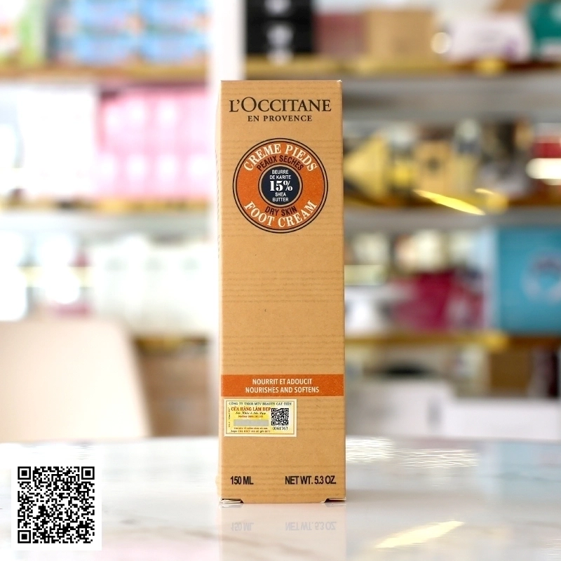 Kem Dưỡng Da Chân LOccitane Shea Butter Foot Cream 150ml từ Pháp