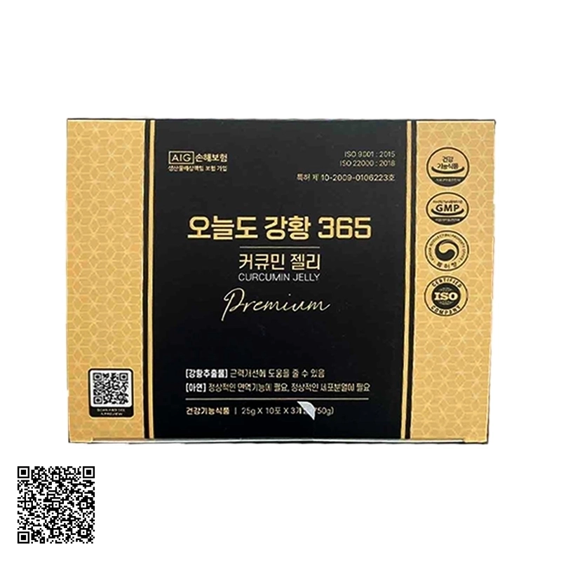 Thạch Nghệ Collagen Nano Curcumin Jelly 365 Vị Xoài 3g x 30 Gói Từ Hàn Quốc