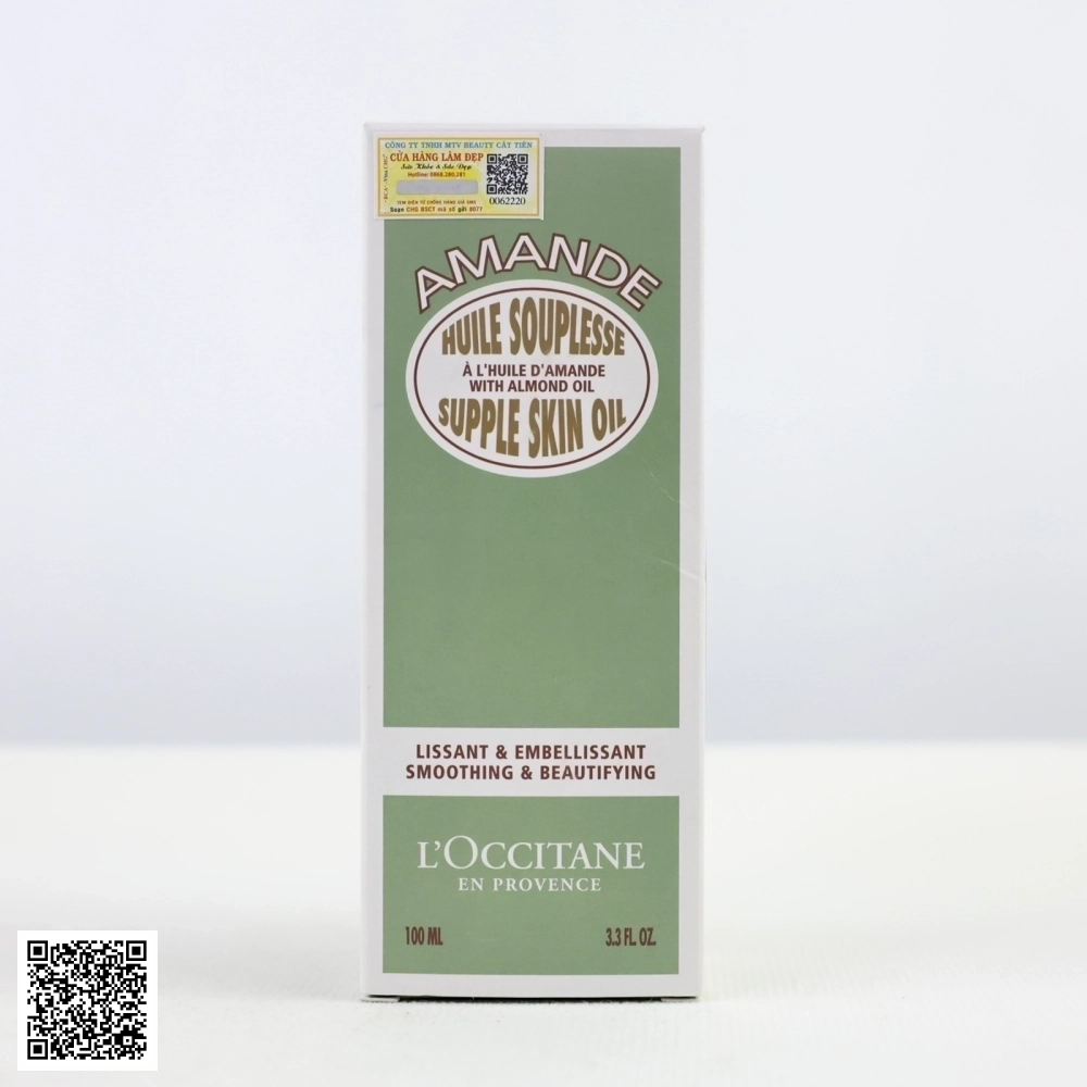Dầu Dưỡng Thể Hạnh Nhân LOccitane Almond Supple Skin Oil 100ml Từ Pháp