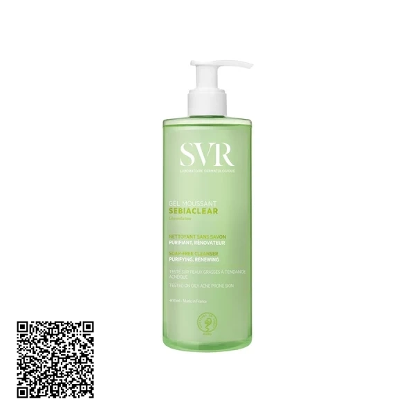 Sữa Rửa Mặt SVR Sebiaclear Gel Moussant Dạng Gel Cho Da Dầu Mụn Không Xà Phòng 400ml Từ Pháp