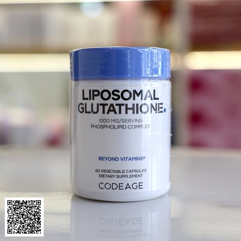 Viên Uống Trắng Da CodeAge Liposomal Glutathione 1000mg/Serving Phospholipid Complex Từ Hoa Kỳ 60 Viên