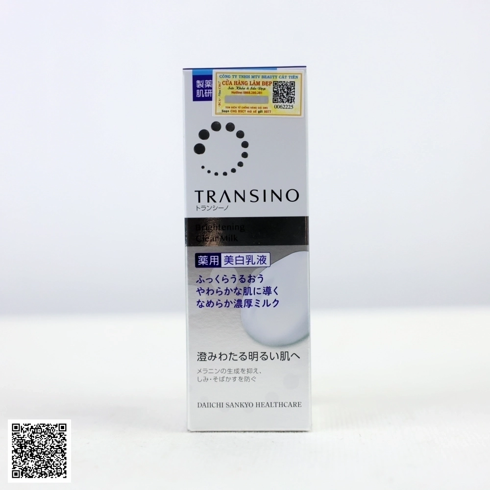Sữa Dưỡng Trắng TRANSINO Brightening Clear Milk Thu Nhỏ Lỗ Chân Lông Và Dưỡng Da Từ Nhật Bản 100ml