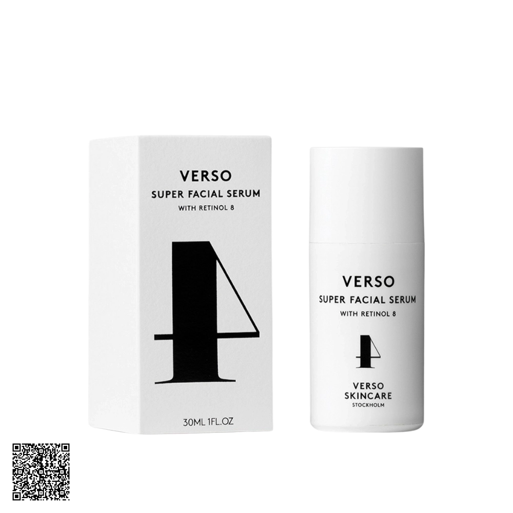 Verso Super Facial Serum Strengthening With Retinol 8 Serum Trẻ Hóa & Săn Chắc Da Từ Thụy Điển 30ml