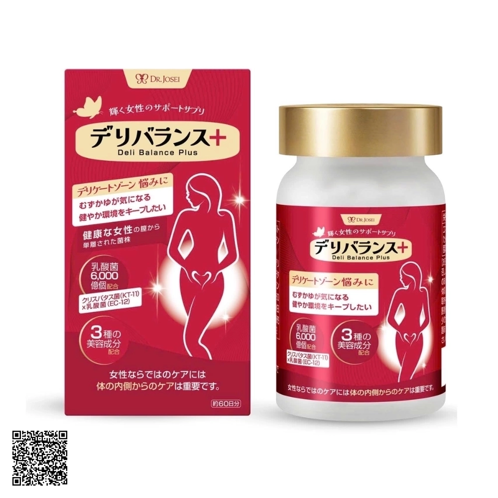 Viên Uống Men Vi Sinh Phụ Khoa Deli Balance Plus Dr.Josei Hộp 60 Viên Từ Nhật Bản