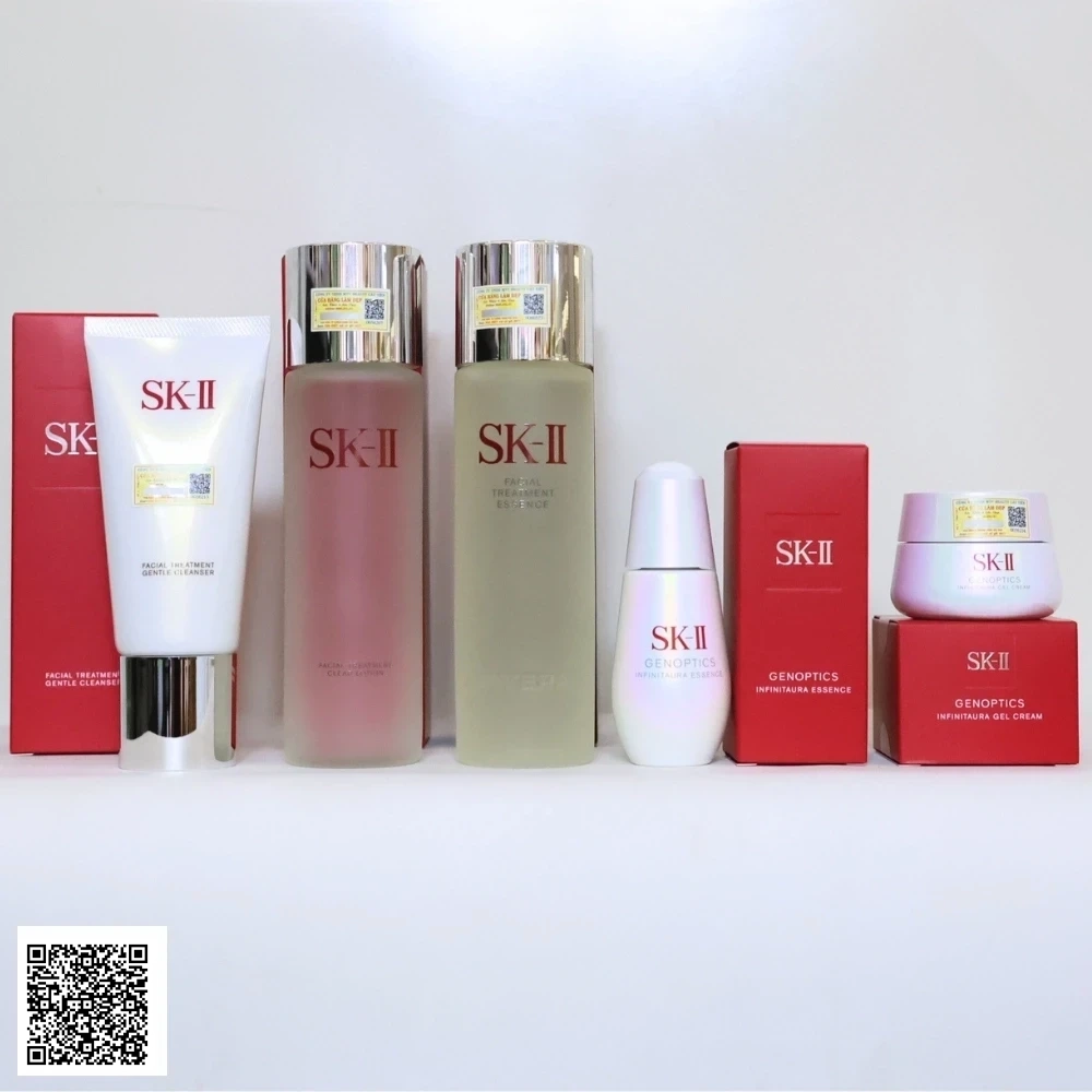 Bộ Sk-ii Genoptics Infiniaura Dưỡng Trắng Da Trẻ Hóa SK-II Nhật Bản 5 Sản Phẩm Full-size