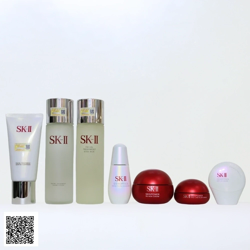 Bộ SK-II GenOptics Infinit Aura Chống Lão Hóa, Trắng Da 7 Sản Phẩm Full-size Nhật Bản