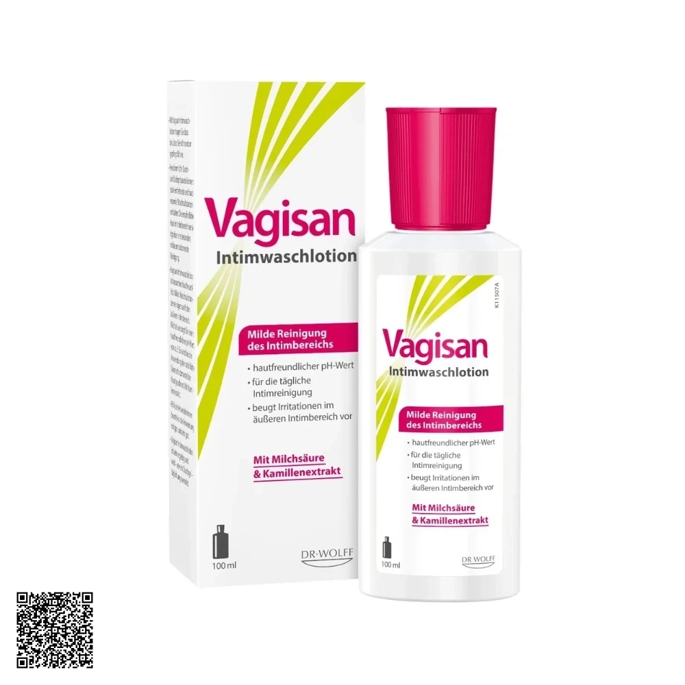 Dung Dịch Vệ Sinh Phụ Nữ Vagisan Intimwaschlotion Làm Sạch Dịu Nhẹ, Cân Bằng pH Vùng Kín Từ Đức 100ml