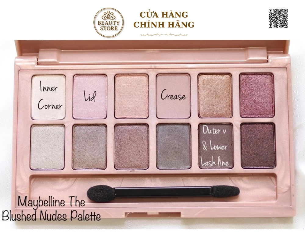 Bảng Phấn Mắt Maybelline The Blushed Nudes Pallete