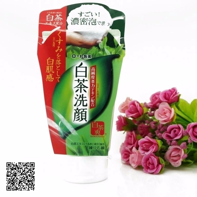 Sữa Rửa Mặt Trà Xanh Rohto Shirochasou Green Tea Foam Nhật Bản
