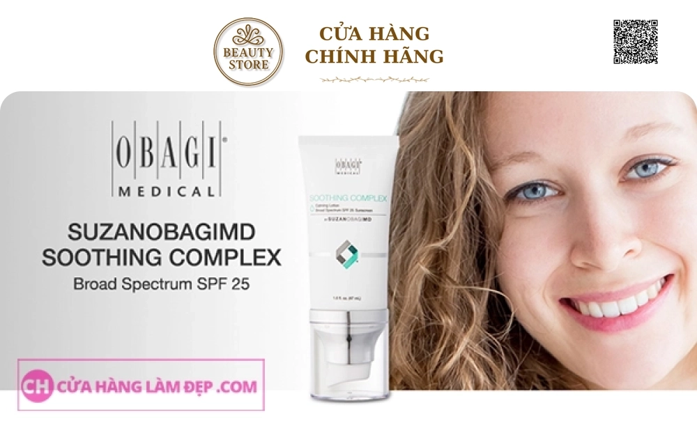 Kem Chống Nắng Phổ Rộng SuzanObagiMD Soothing Complex Calming Lotion Broad Spectrum SPF 25