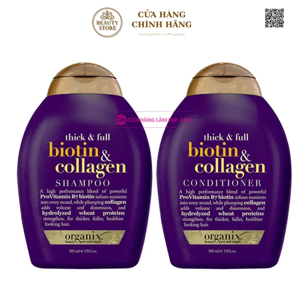 Dầu Gội Xã Làm Dày Tóc Biotin & Collagen -Shampoo Biotin & Collagen