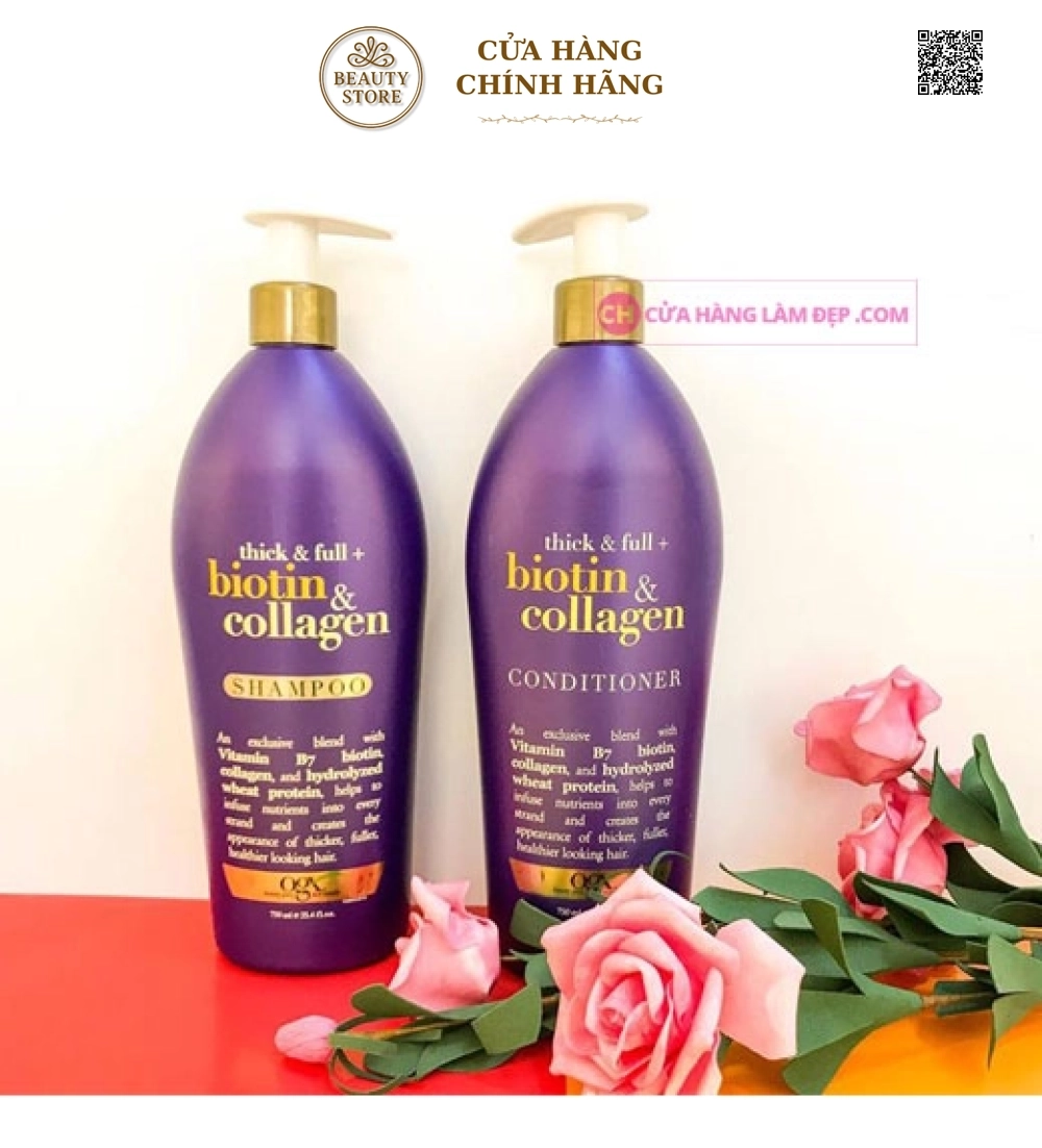 Dầu Gội Xã Làm Dày Tóc Biotin & Collagen -Shampoo Biotin & Collagen