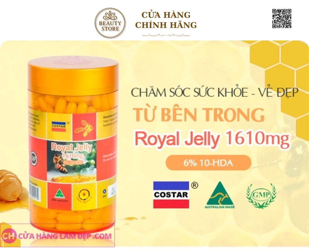 Sữa Ong Chúa Royal Jelly Costar (1610mg x 365 viên)